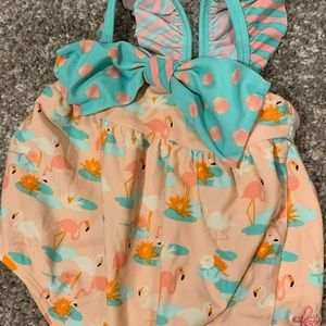 Matilda Jane swimsuit and swim cap